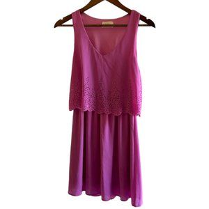 Everly V-Neck Light Pink/Purple Dress